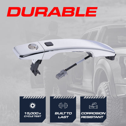 Chrome door handle replacement for Kia Soul Front Left with keyhole by Master Tailgaters on Tampa Home & Garden Store