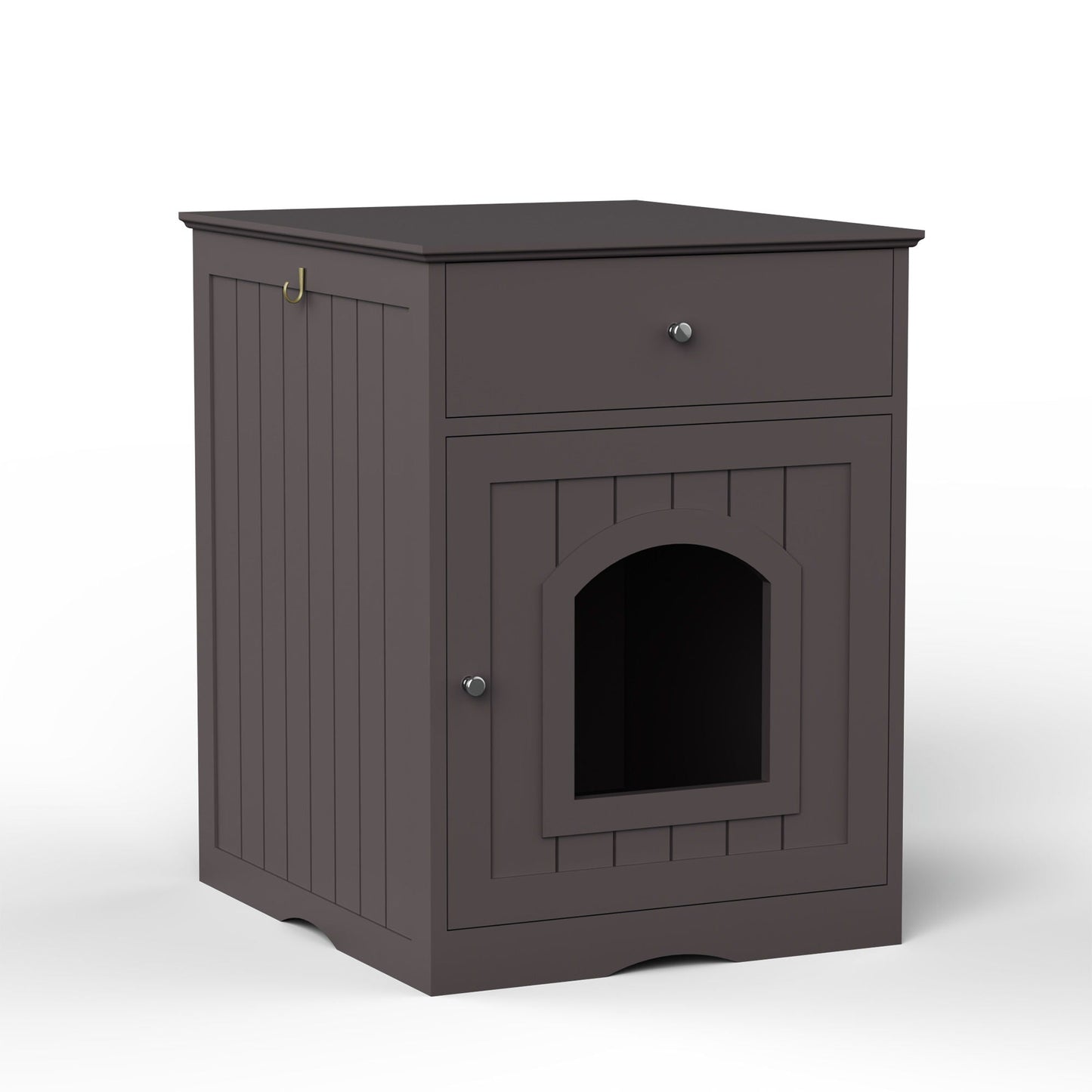 Pet House Cat Litter Box Enclosure With Drawer Side Table by HouseOfZazla dark charcoal on Tampa Home & Garden Store