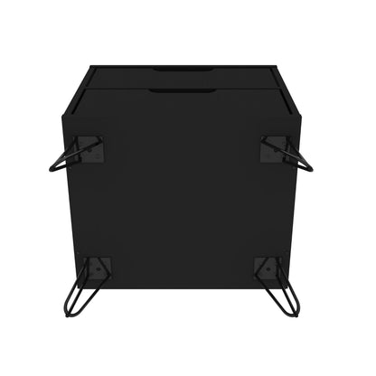 2 Drawer Nightstand in black with durable splayed hairpin legs HouseOfZazla on Tampa Home & Garden Store