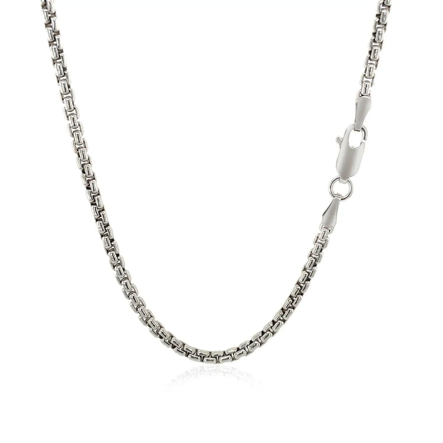 2.4mm 14k White Gold round box chain necklace by Bids.com on Tampa Home & Garden Store