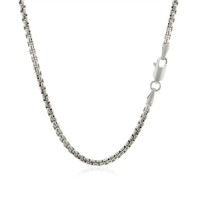 2.4mm 14k White Gold round box chain necklace by Bids.com on Tampa Home & Garden Store
