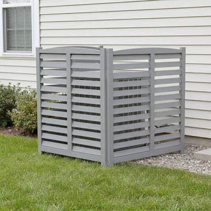 Solid Wood and Air Conditioner Privacy Fence