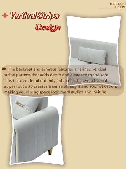 FX P11 CW Plush 3 Seater Sofa for Living Room