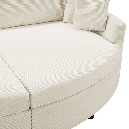 Oversized Double Chaise Sofa With USB Ports
