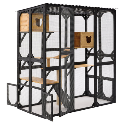 Multi Level Outdoor Cat Enclosure and Platform