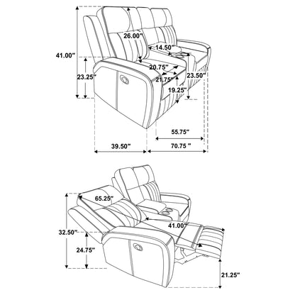 Forrest 2-Piece Motion Reclining Sofa Set gray by HouseOfZazla, reclining chaises longues on Tampa Home & Garden Store
