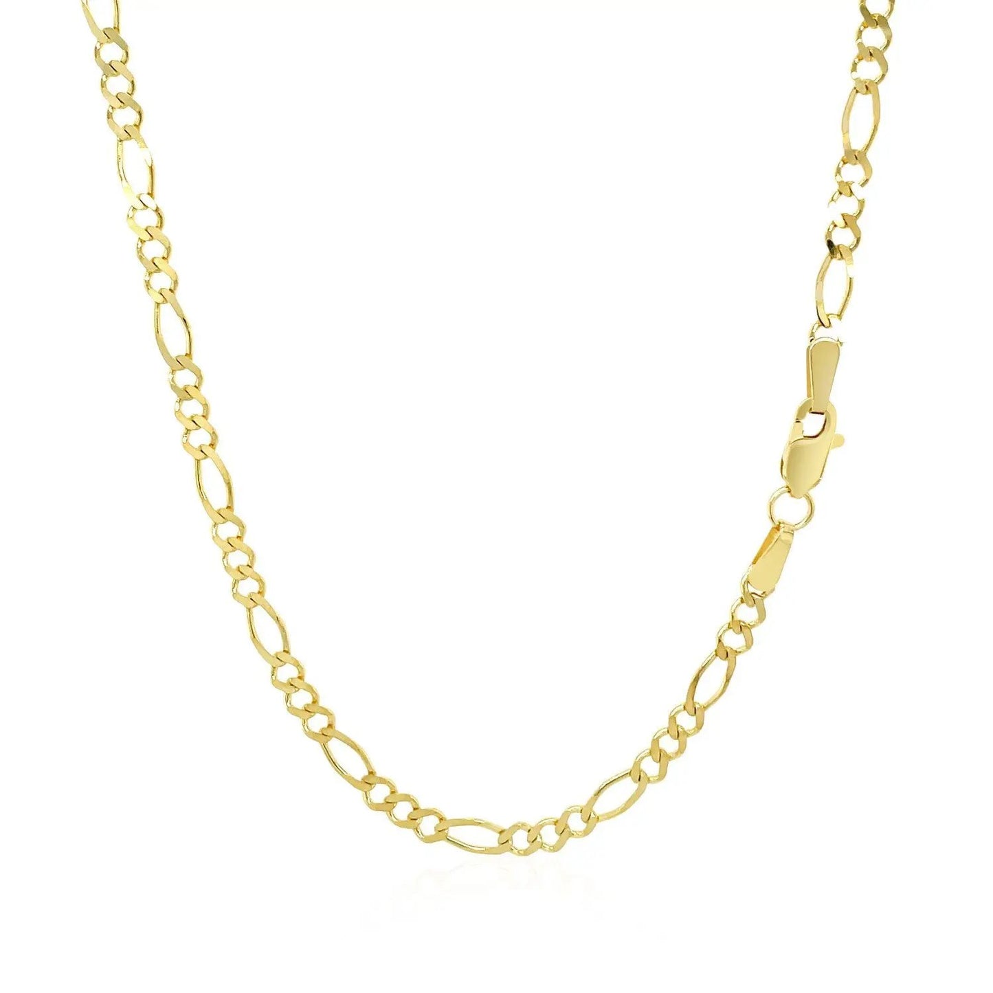 Figaro chain necklace 2.8mm solid 14k yellow gold on Tampa Home & Garden Store