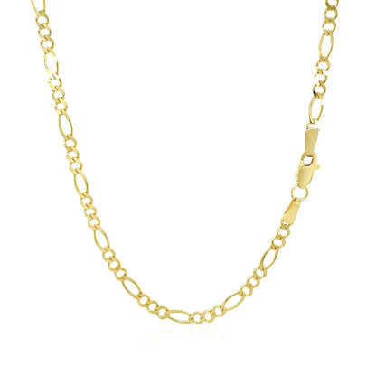 Figaro chain necklace 2.8mm solid 14k yellow gold on Tampa Home & Garden Store