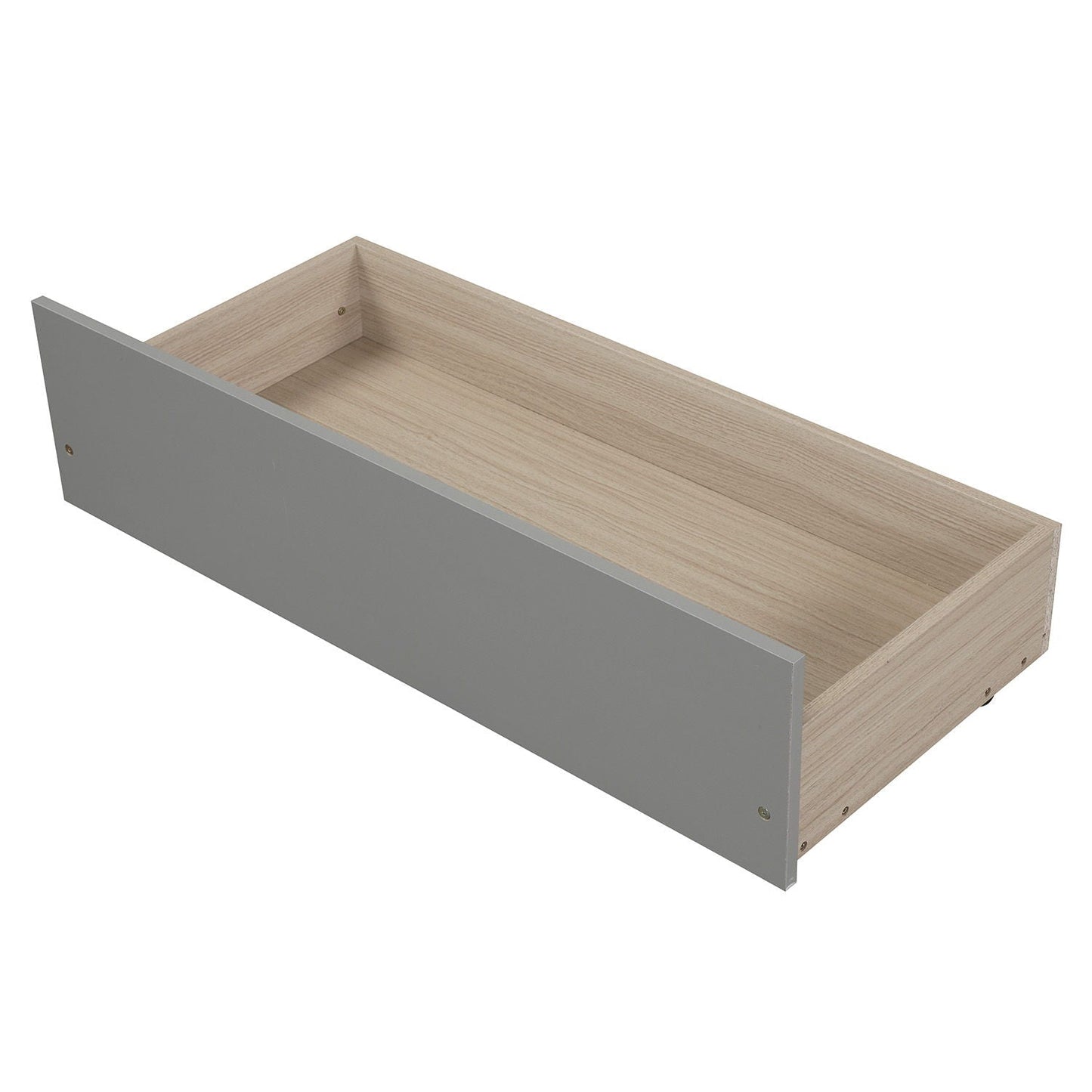 Solid Wood Platform Bed and Two Storage Drawers