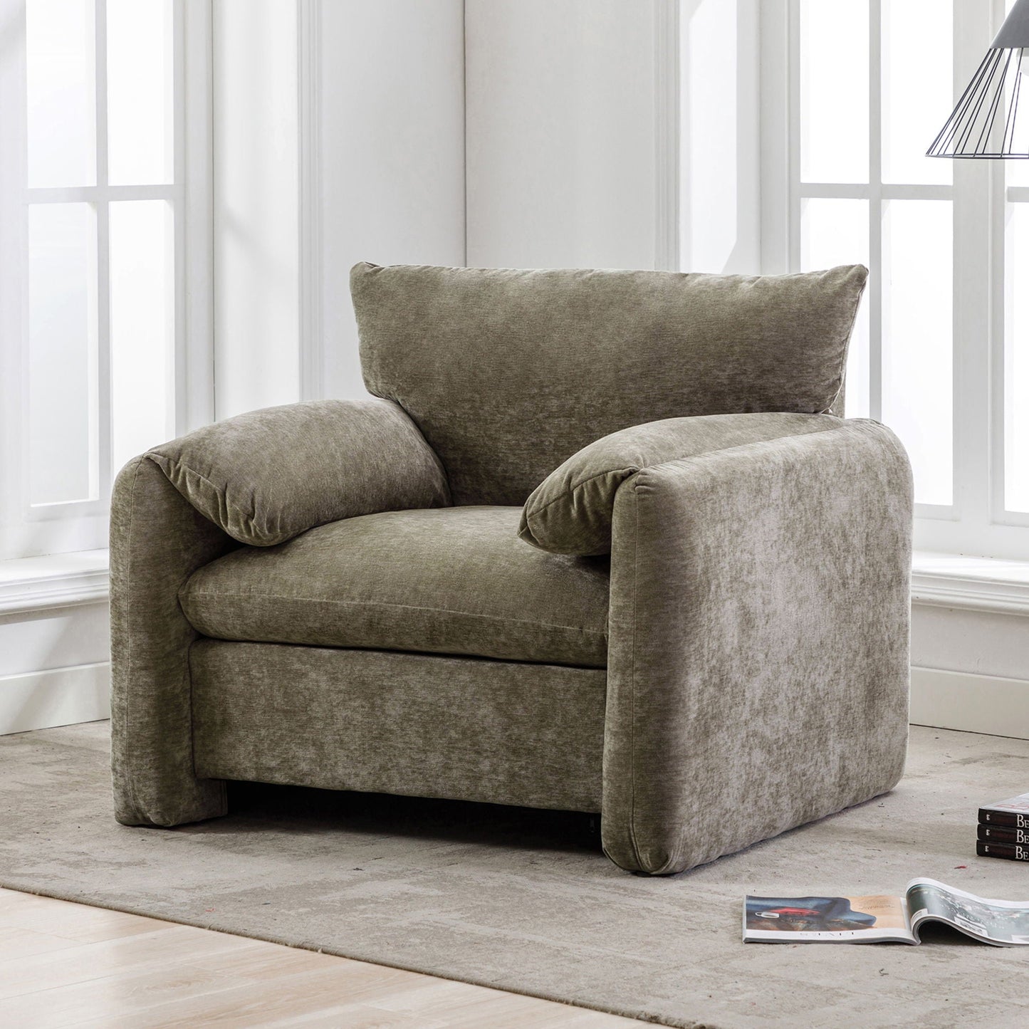 The Matcha Green Accent Sofa and Lounge Chair