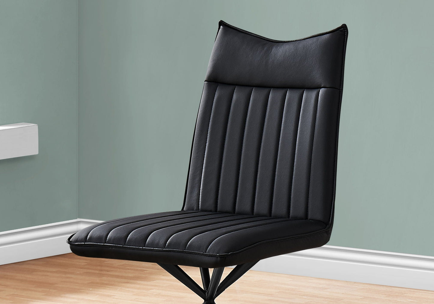Modern Upholstered Dining Chair and Metal Legs