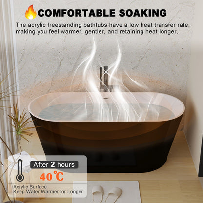 Glossy freestanding bathtub with brown exterior and white interior, toe-tap drain visible on Tampa Home & Garden Store