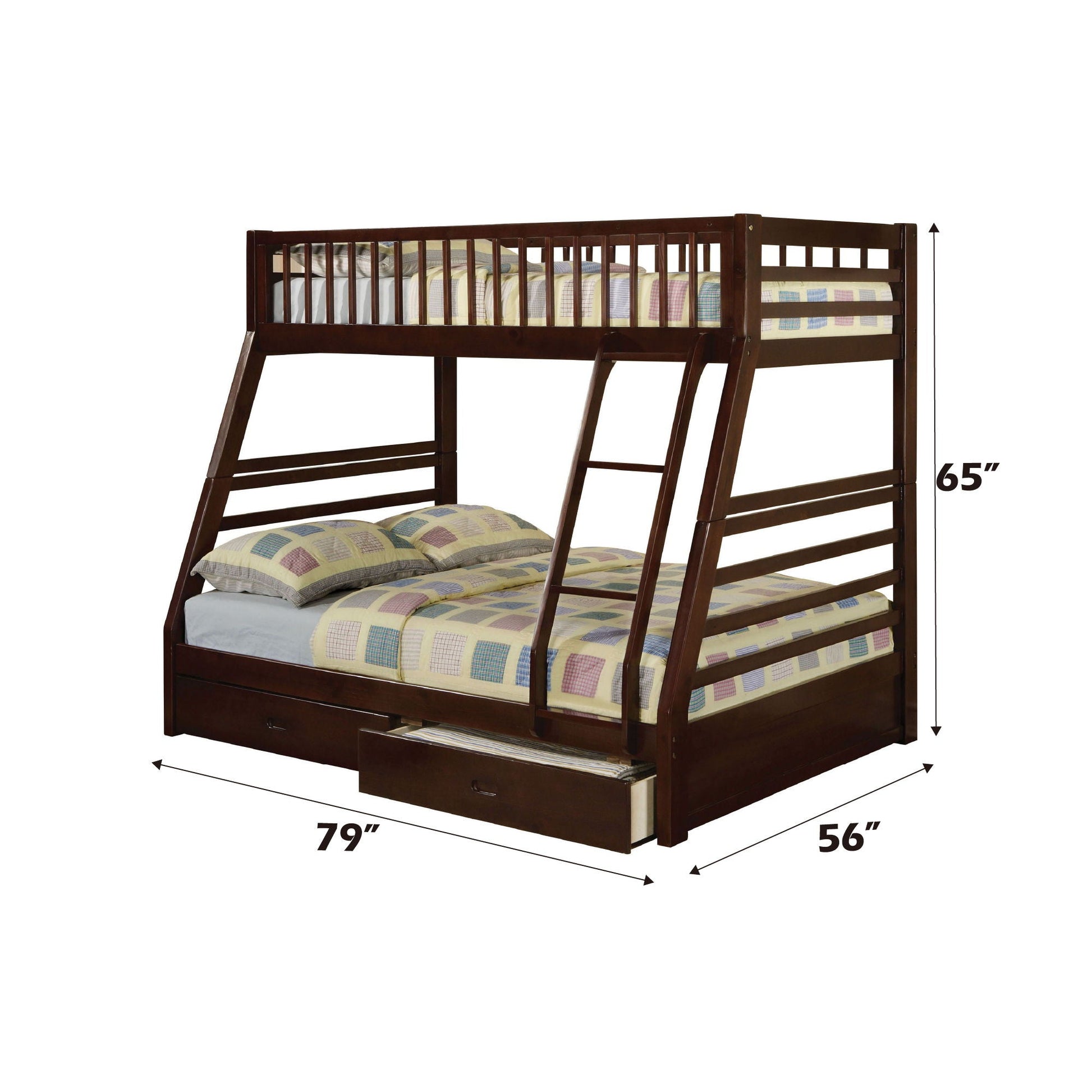 Jason Bunk Bed With Storage dark brown wood bunk bed with underbed drawers by HouseOfZazla on Tampa Home & Garden Store