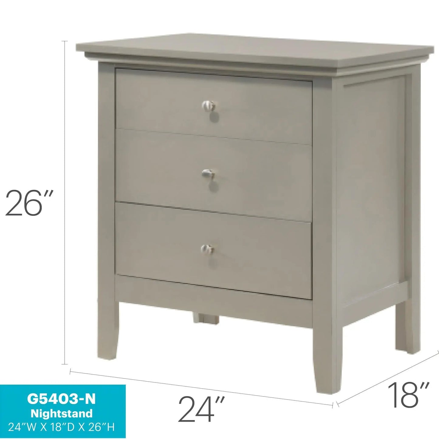 3 Drawer Nightstand and Dove Tailed Drawers
