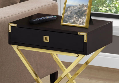 Accent Side Table with Storage Drawer Modern