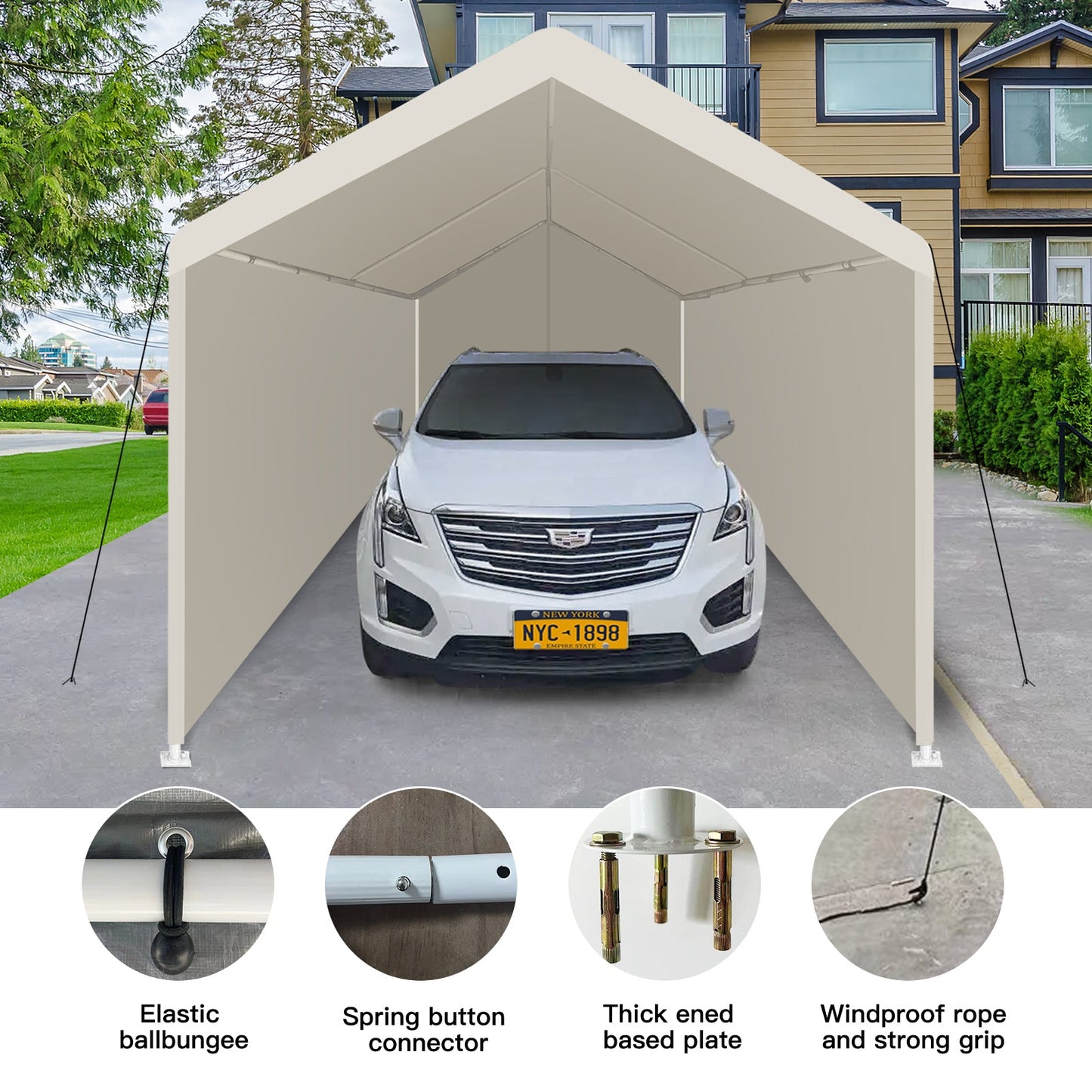 Heavy Duty 12 X 20 Carport and Storage Shelter