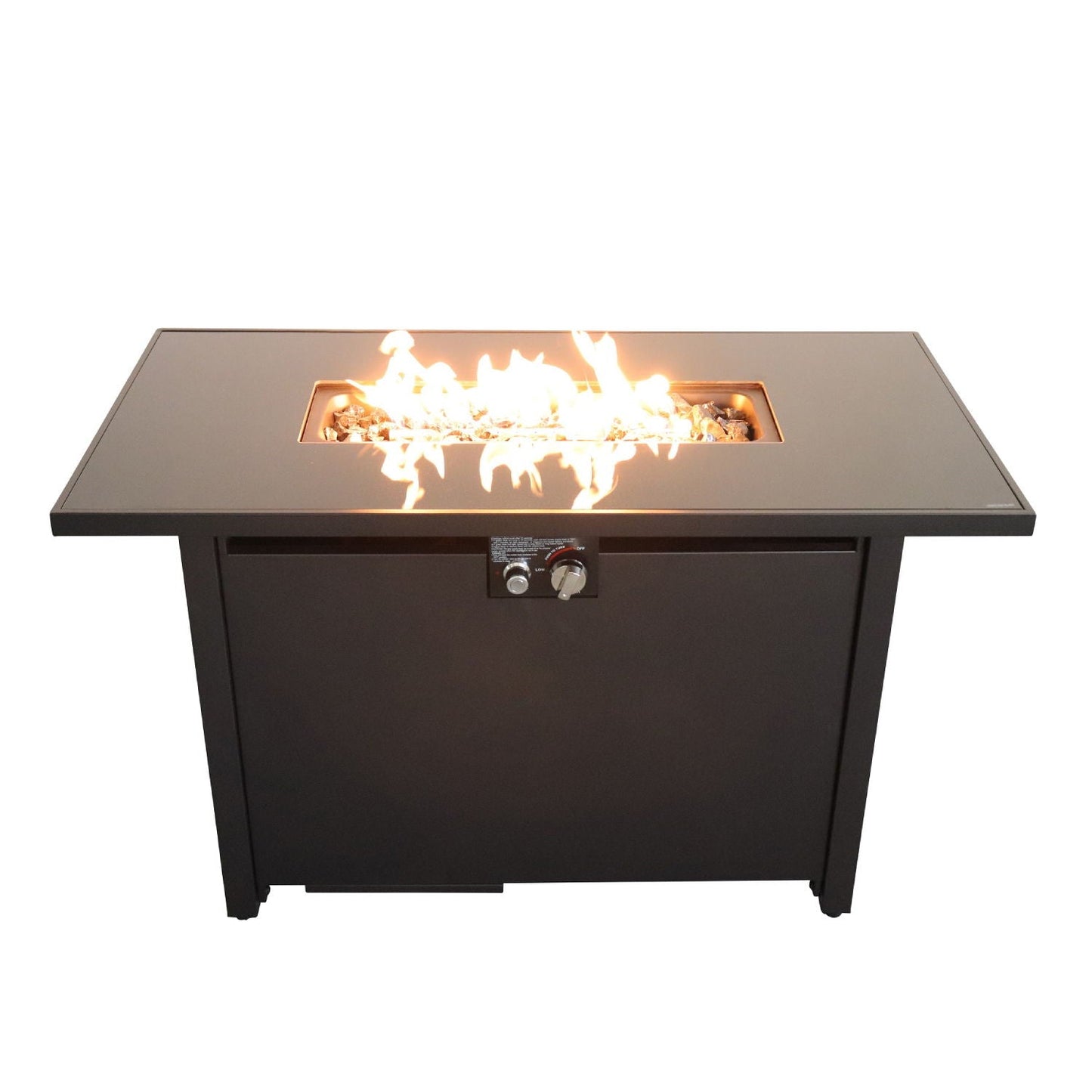 Outdoor Steel Fire Pit Table and Black Lid