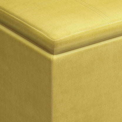 Rockwood Upholstered Cube Ottoman with Tray
