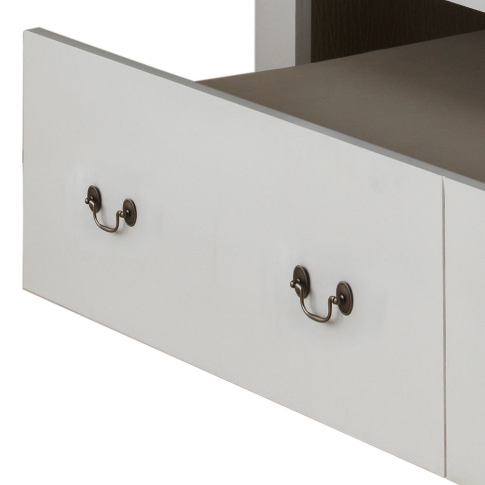 Trundle bed frame HouseOfZazla white two-drawer front with bronze handles on Tampa Home & Garden Store