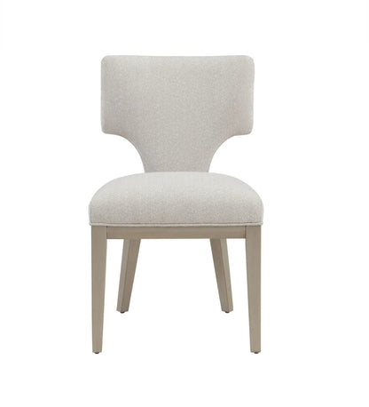 Kasa side chair in light gray textured fabric with natural wood legs on Tampa Home & Garden Store