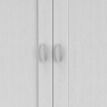 Redmond handcrafted low storage cabinet, white accent with round knobs on Tampa Home & Garden Store