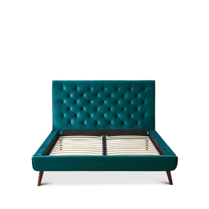 Dillon a Soft Mid Century Platform Bed Frame