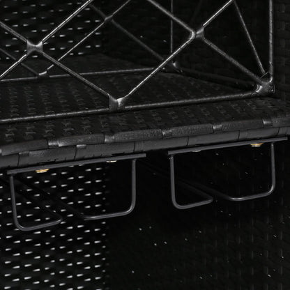 Sturdy Wicker Outdoor Grill Cart and Counter