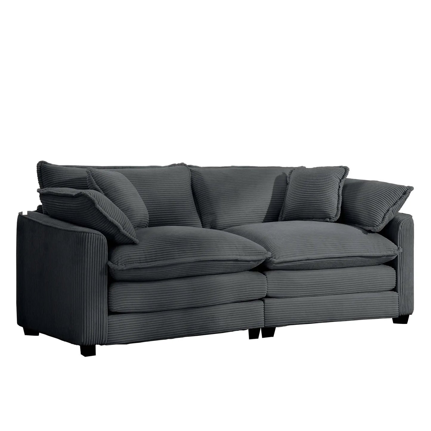 Modern 2 Seater Loveseat with 4 Pillows Elegance