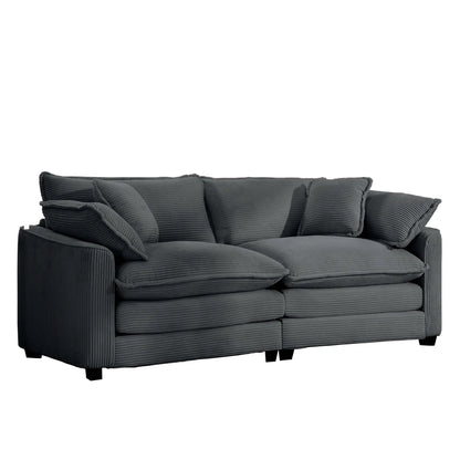 Modern 2 Seater Loveseat with 4 Pillows Elegance