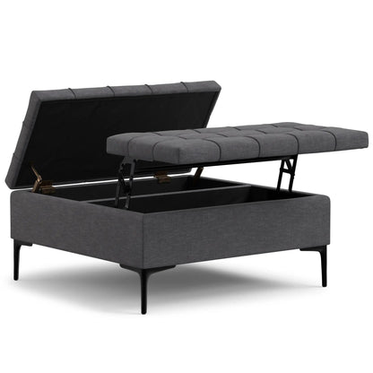 Laura Lift Top Solid Wood Storage Ottoman