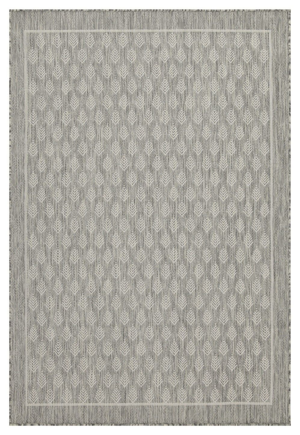 Silver Flatweave Indoor And Outdoor Area Rug
