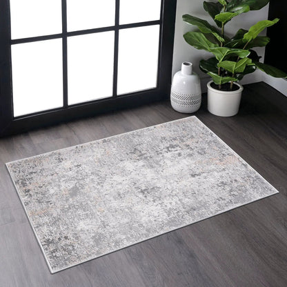 Marfi Abstract Rug gray ivory tones with subtle abstract pattern, area rug on Tampa Home & Garden Store