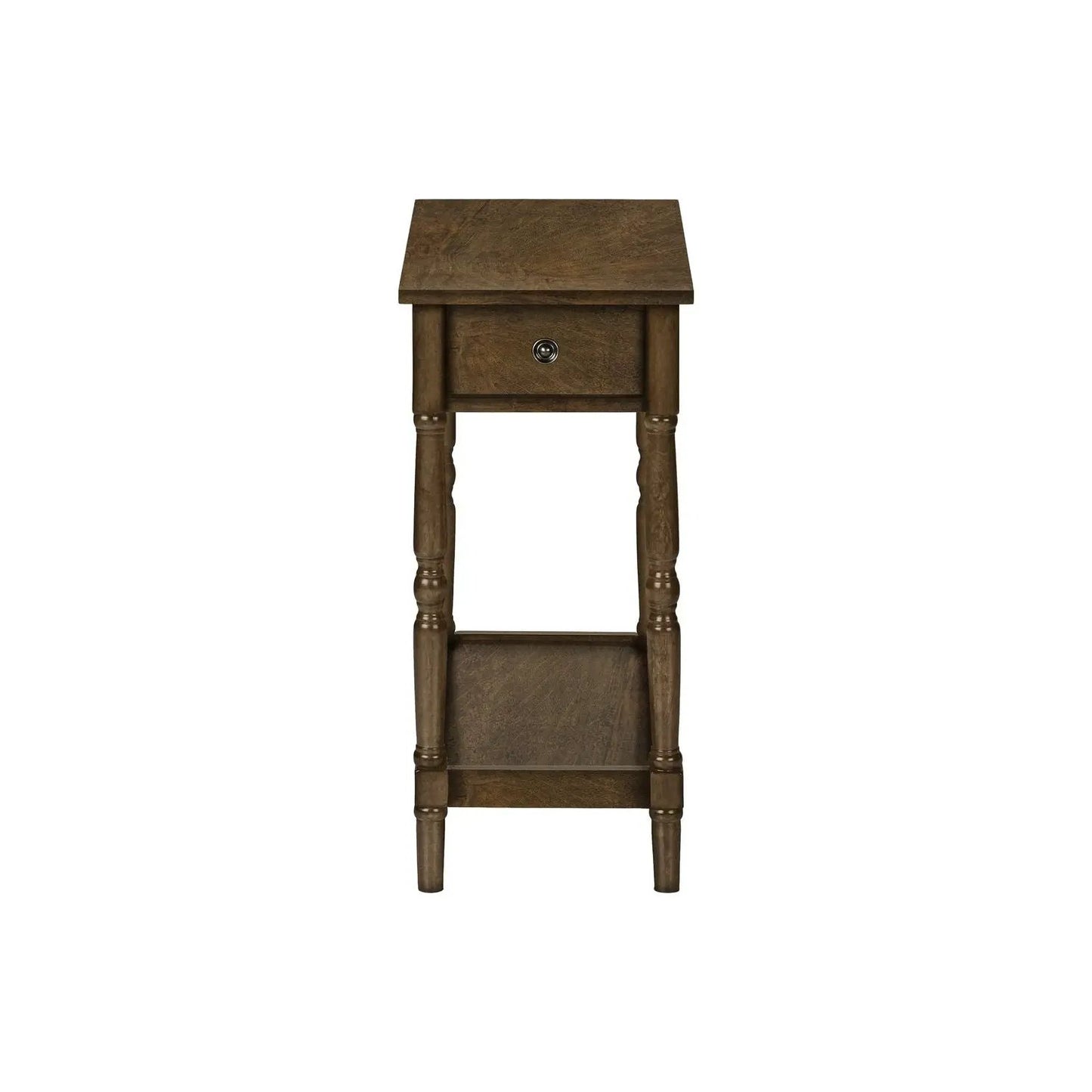 Accent End Table 2-tier with drawer, traditional dark wood finish, Unique Piece Furniture on Tampa Home & Garden Store