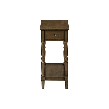 Accent End Table 2-tier with drawer, traditional dark wood finish, Unique Piece Furniture on Tampa Home & Garden Store