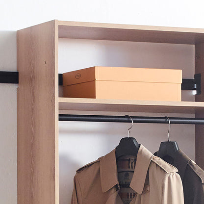 Wall Mounted Wood Closet System with Modular Triple Wardrobes in brown finish by HouseOfZazla on Tampa Home & Garden Store