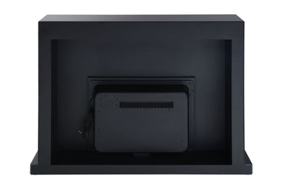 Drisana mirrored fireplace black with marble grain design, by HouseOfZazla on Tampa Home & Garden Store
