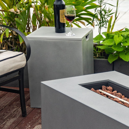 Propane gas fire pit table gray by HouseOfZazla for outdoor fire pits on Tampa Home & Garden Store