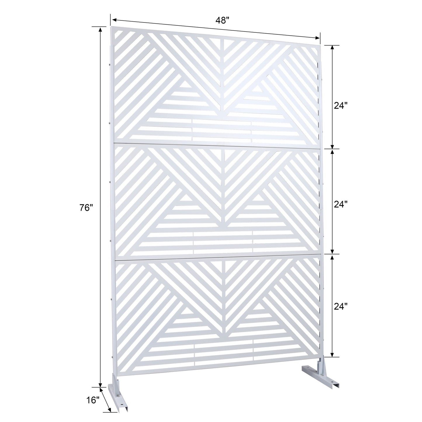 Freestanding Metal Privacy Screen and Stand