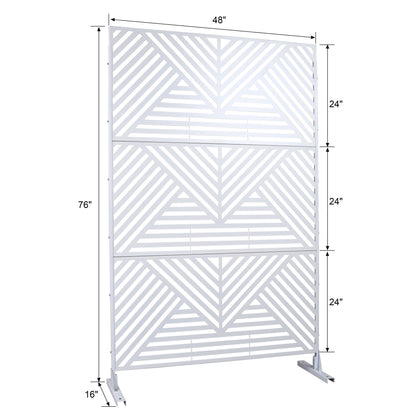 Freestanding Metal Privacy Screen and Stand