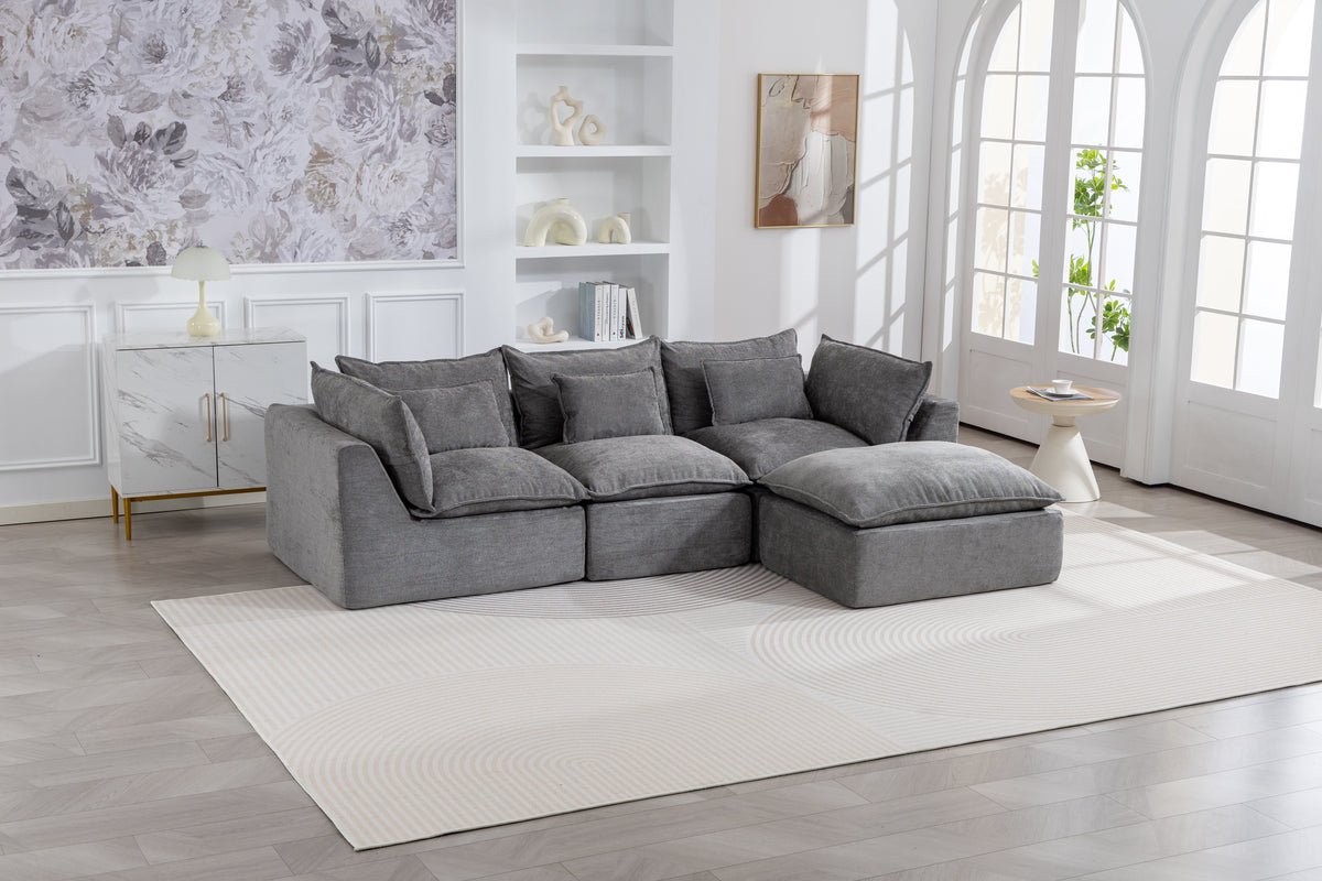 Oversized Modular Cloud Sofa And Cotton Fabric