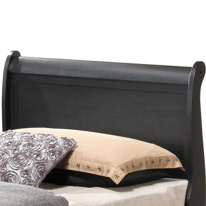 Upholstered Sleigh Bed with Dovetail Drawers