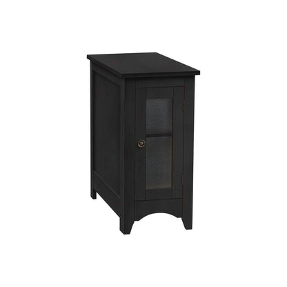 Accent end table black with mesh cabinet door, versatile design Unique Piece Furniture on Tampa Home & Garden Store