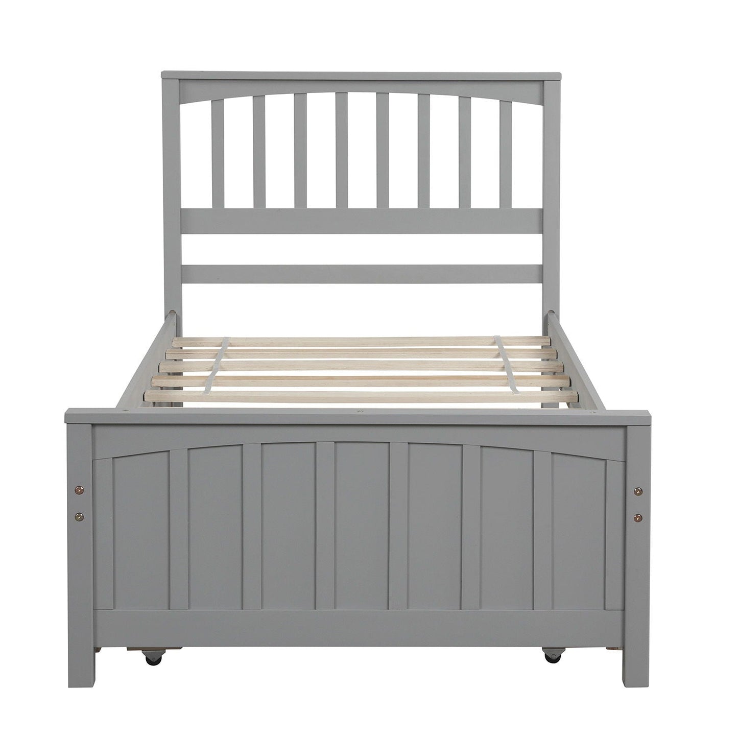 Wood Platform Bed with Headboard and Footboard