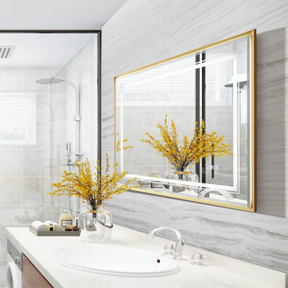 Led Beveled Front and Backlit Mirror for Bathroom
