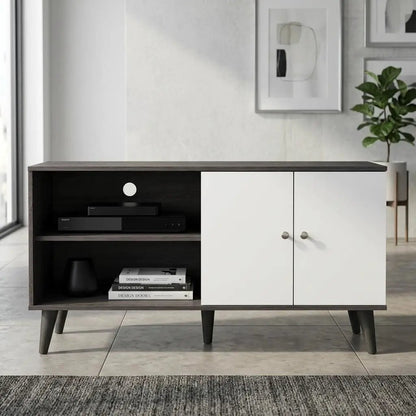 Amidon TV Stand With Storage Shelves and Cabinet