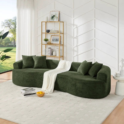 4 Seater Curved Cloud Sectional Sofa olive green fabric by Unique Piece Furniture on Tampa Home & Garden Store