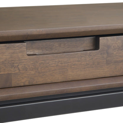 Banting mid century wide desk handcrafted in walnut with visible grain and inset drawer pull on Tampa Home & Garden Store