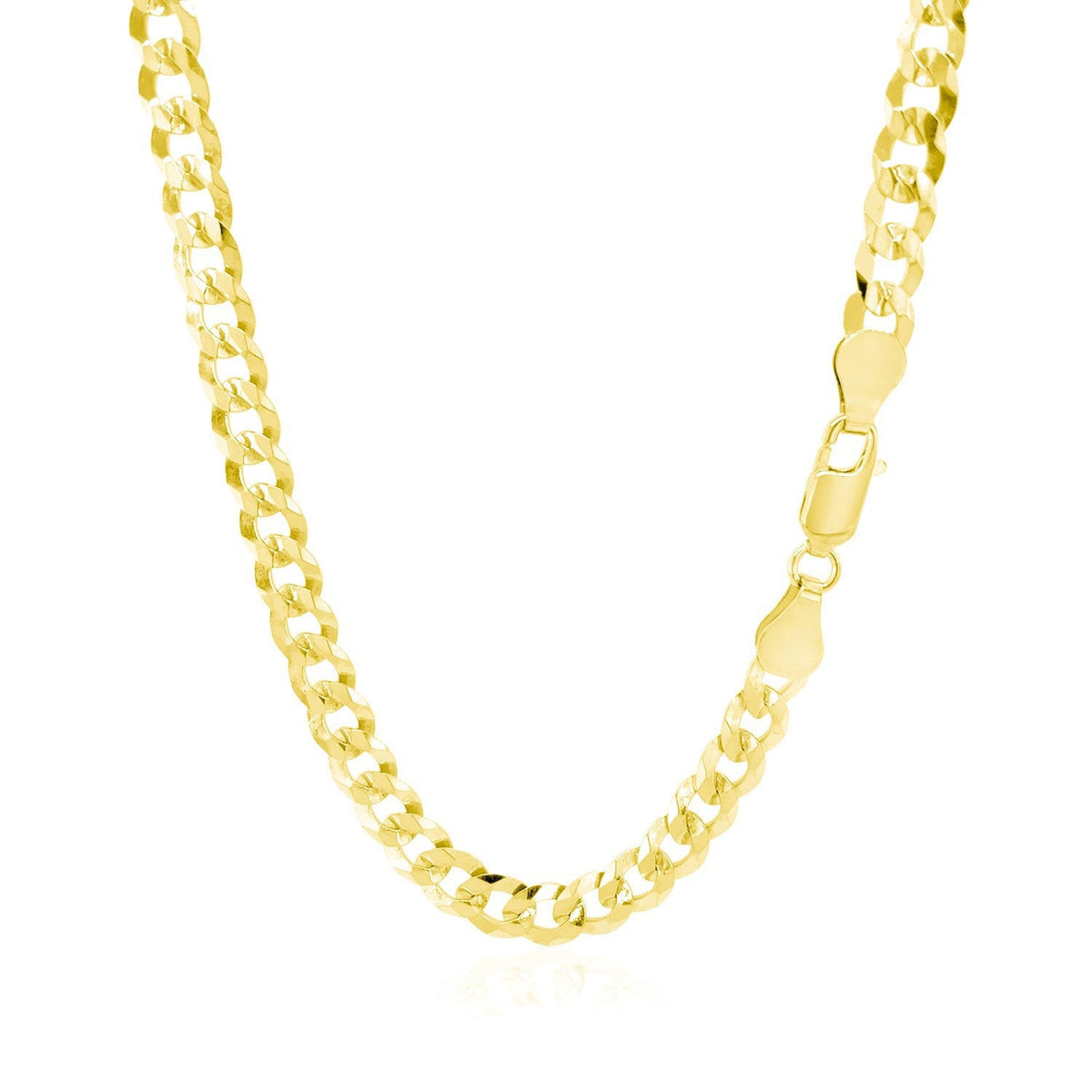 5.7mm 14k yellow gold solid curb chain necklace with lobster clasp Bids.com on Tampa Home & Garden Store
