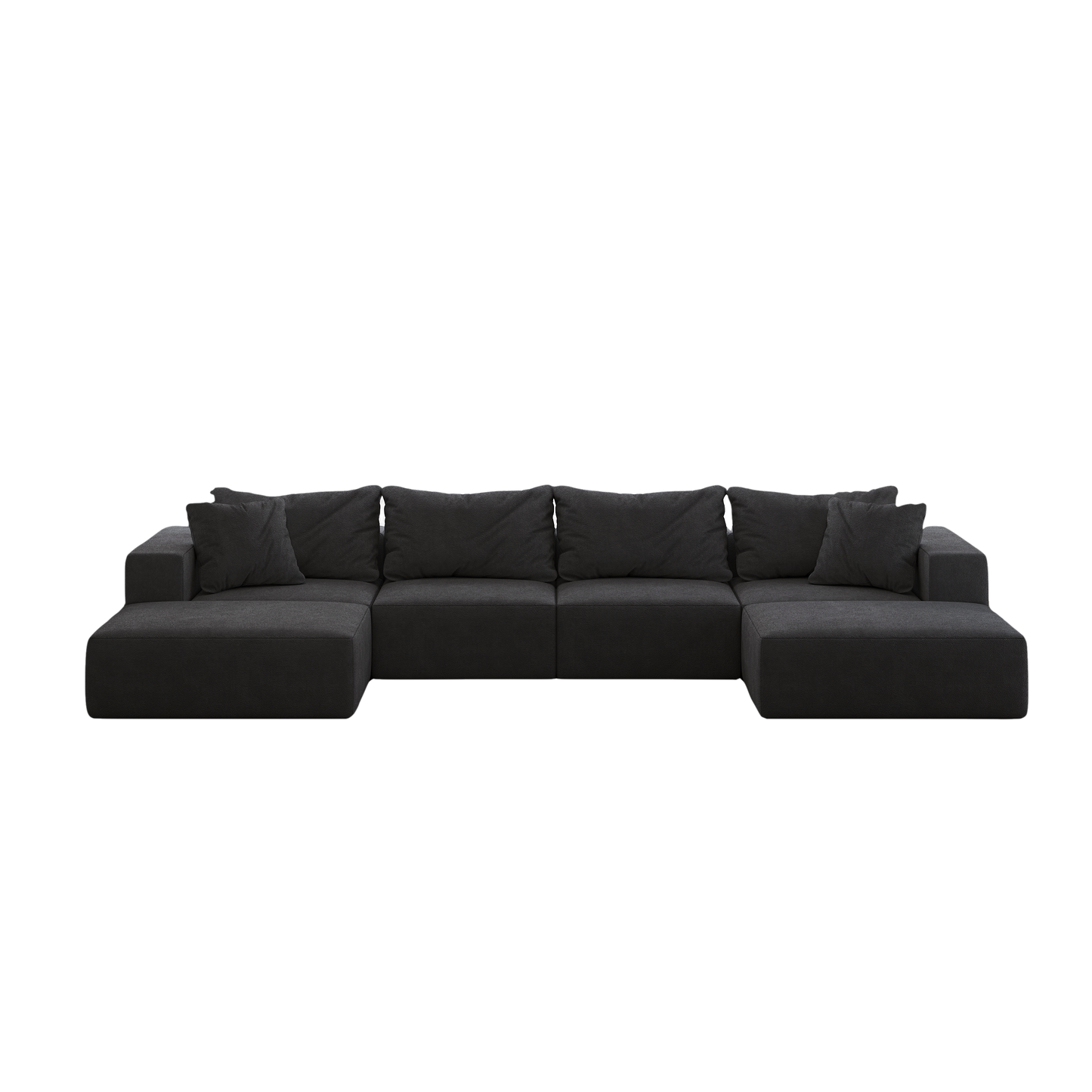 Oversized Sponge Cloud Sofa sectional in charcoal gray fabric with plush cushions HouseOfZazla on Tampa Home & Garden Store
