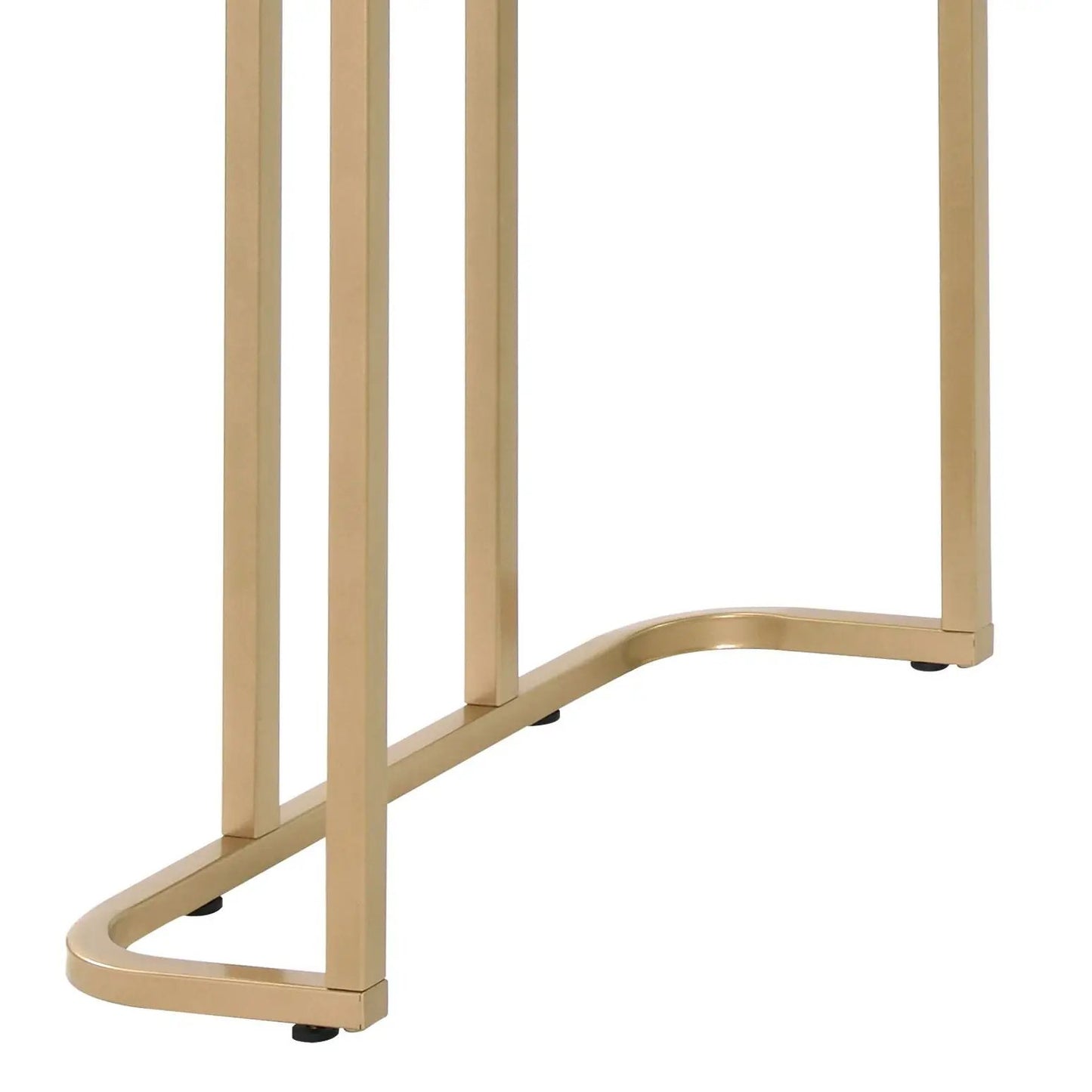 Estie Writing Desk White and Gold Finish